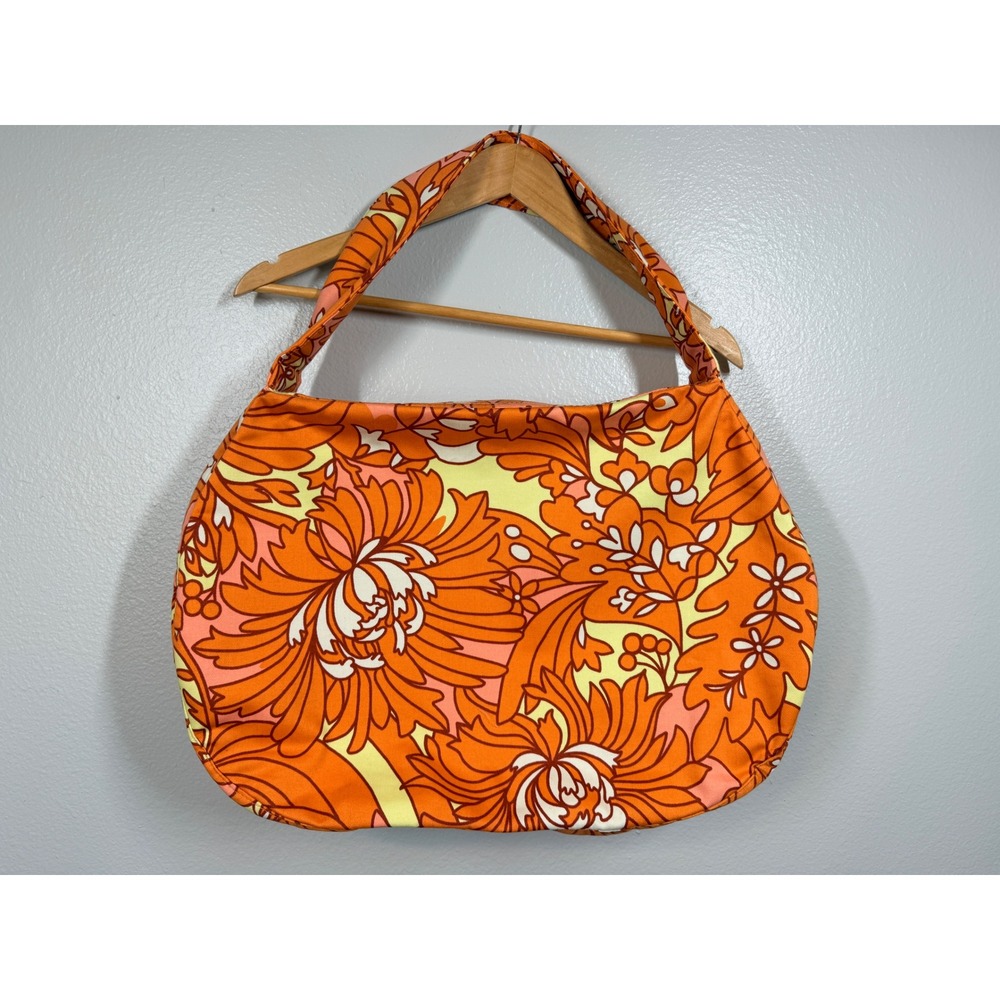 Amy Butler Shoulder Bag Women's Rowan Sweet Life Orange Floral Hobo Retro Canvas